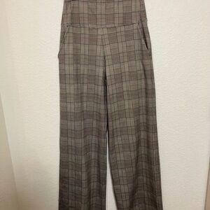 KiraGrace Plaid Wide Leg Yoga-Dress Pants